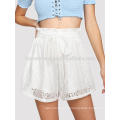 Lace Frill Trim Self Tie Taille Shorts Fabrication En Gros Mode Femmes Vêtements (TA3021B)